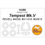 KVモデル 14386 1/144 テンペスト MK.V (レベル) + ホイール キャノピーマスキングシート /【Buyee】