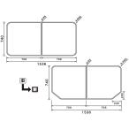 パナソニック Panasonic(松下電工 ナショナル) 風呂ふた(ふろふた フロフタ) 組みふた RLA74KF91 740×1536mm  (新品番GTD74KN91で発送) /【Buyee】