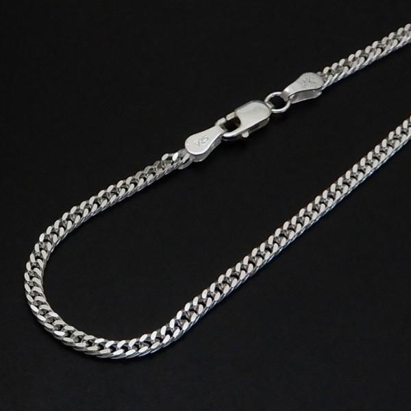 喜平 ネックレス メンズ シルバー925 チェーン ダブル喜平 2.6mm 45cm