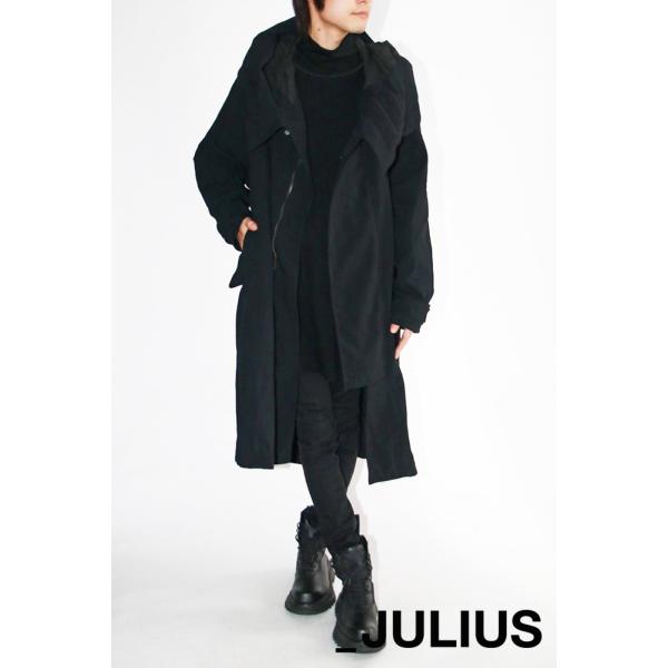 JULIUSモッズコート687COM1-Black-