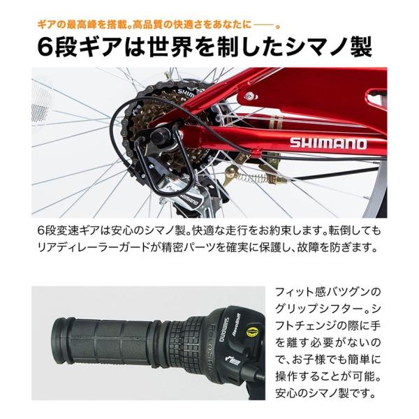 く*い様 21Technology 子供用マウンテンバイク (24インチ) 6段 マウンテンバイク 子供用自転車 シマノ製6段変速 24インチ 21