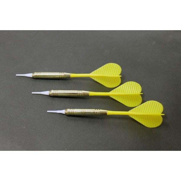 ダーツ矢 ソフトチップ ハウスダーツ3本セット PRO DARTS仕様 イエロー