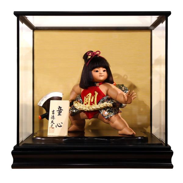 五月人形吉徳金太郎浮世人形ケース飾り10号童心h315-ys-503252