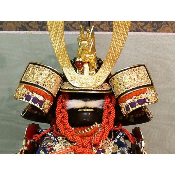 五月人形久月鎧平飾り鎧飾り平安武久作京甲冑本金箔押正絹朱赤糸