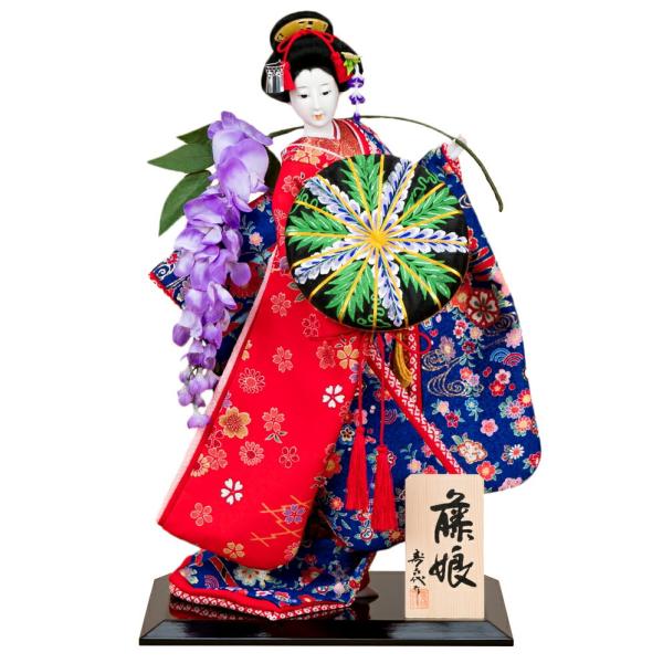 100周年記念祭】日本人形 尾山人形 人形単品 寿喜代作 藤娘 友禅 10号