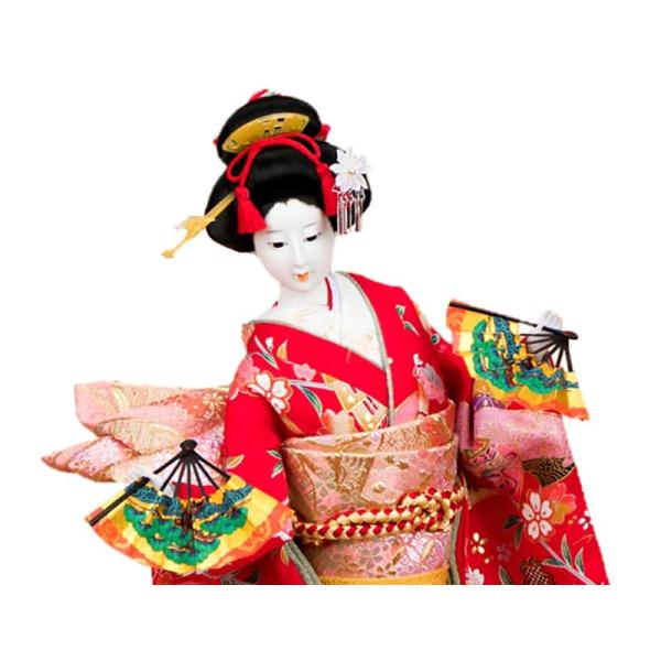 ボーナスストア+P10%】 日本人形 尾山人形 人形単品 寿喜代作 舞扇