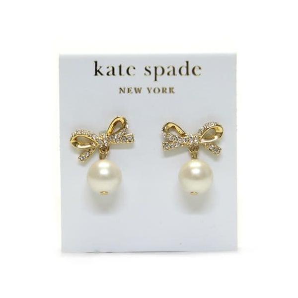 ケイトスペード Kate Spade SKINNY MINI Pearl Drop Earrings リボン ...