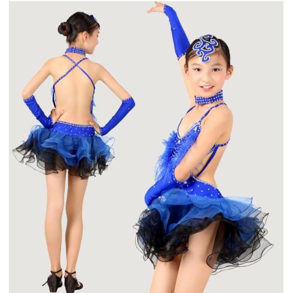 FY058 送料無料 子供社交ダンス トップス ラテン モダン ダンス衣装