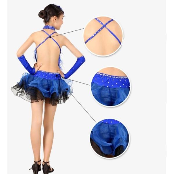 FY058 送料無料 子供社交ダンス トップス ラテン モダン ダンス衣装