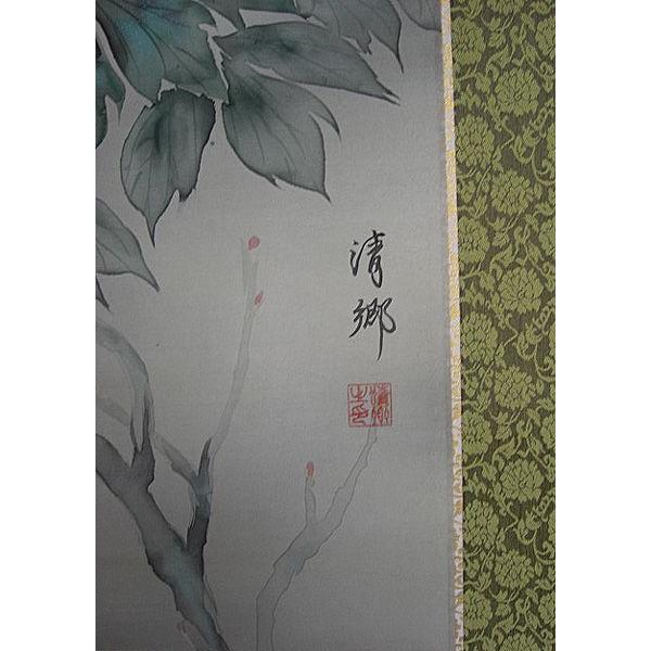 牡丹絵　掛軸　肉筆保証 掛軸 関清郷 牡丹 肉筆保証 掛け軸 美術名典掲載作家 /【Buyee】
