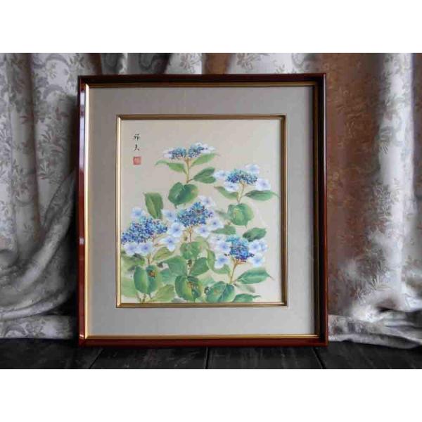 絵画 油絵 田浦信勝 肉筆油絵 静物画 額紫陽花 F8 アートフジ - Yahoo