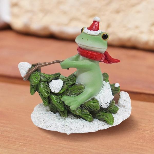 クリスマス コポー Copeau かわいい カエルの置物 コポー ツリーソリで ...