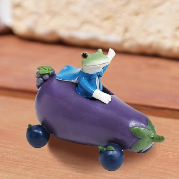コポー Copeau かわいい カエルの置物 コポライダー ブルー かえる 蛙 ...
