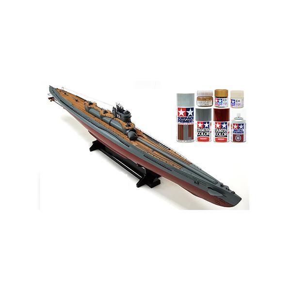 ウッディジョー/木製帆船模型1/144伊400日本特型潜水艦＋塗料セット