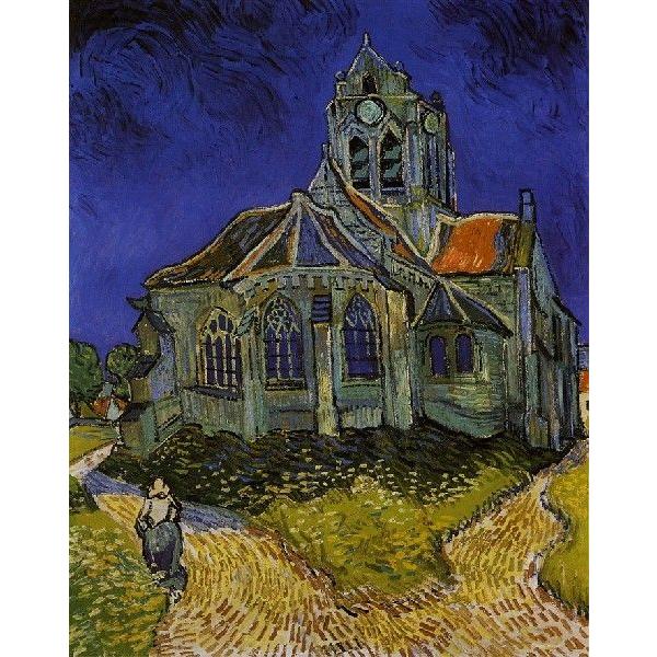 油絵 複製名画 フィンセント・ファン・ゴッホ 「オーヴェルの教会」 6