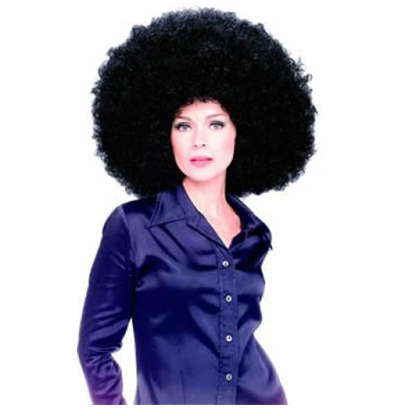 巨大 アフロ ウィッグ かつら アフロヘアー カール ブラック 黒 大人用