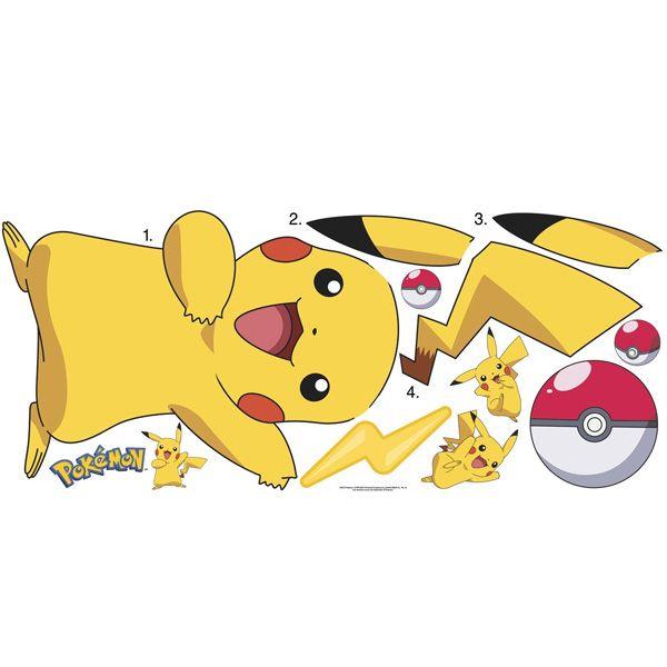 ポケモンGO ウォールステッカー 壁紙 大きい ピカチュウ 壁用