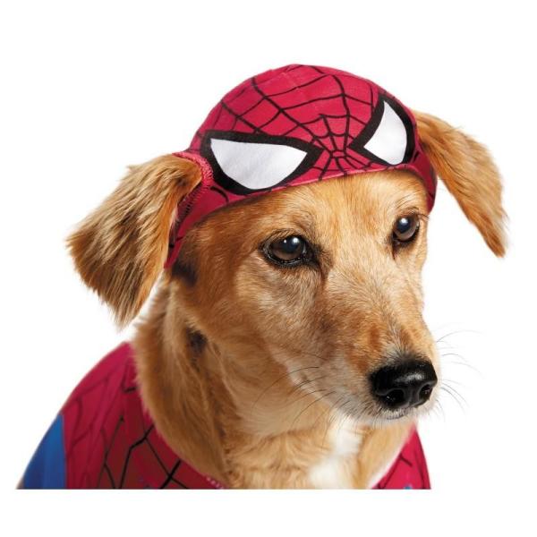 スパイダーマン コスプレ 犬服 ヘッドピース付き スーパーヒーロー
