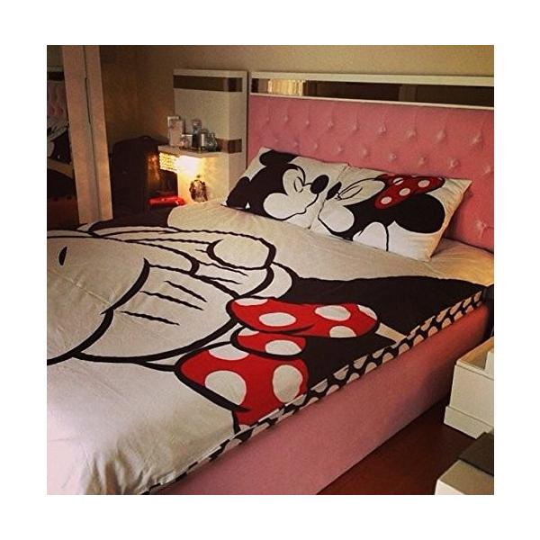 ミッキー ミニーマウス ハート バレンタイン ベッド シーツセット/新品 ミッキー ミニーマウス ハート バレンタイン ベッド シーツセット/新品