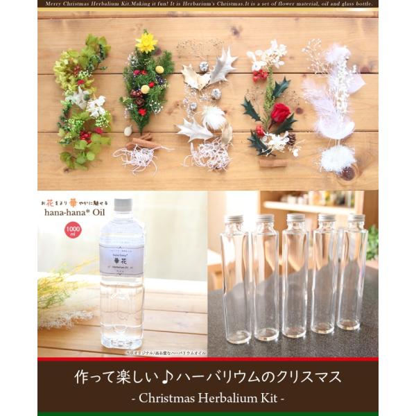 クリスマス ハーバリウム キット 花材 手作り 【5本分】【クリスマス】【22％OFF】ハーバリウムお試しキット（オイル1本、ガラス瓶5本、花材セット5種類）  /【Buyee】 Buyee - Japanese Proxy Service | Buy from Japan! bot-online