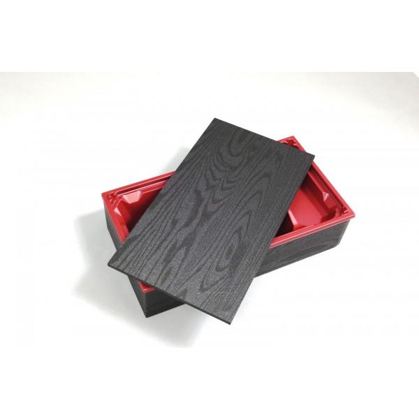 ワン折 70X37 黒焼杉縁・Ｂ黒底・透明蓋セット 弁当容器 パーツ別納品 50セット入り 通販 
