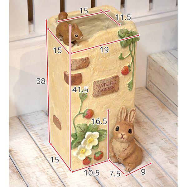 四角 傘立て うさぎ 45 四角傘立て うさぎの お月見