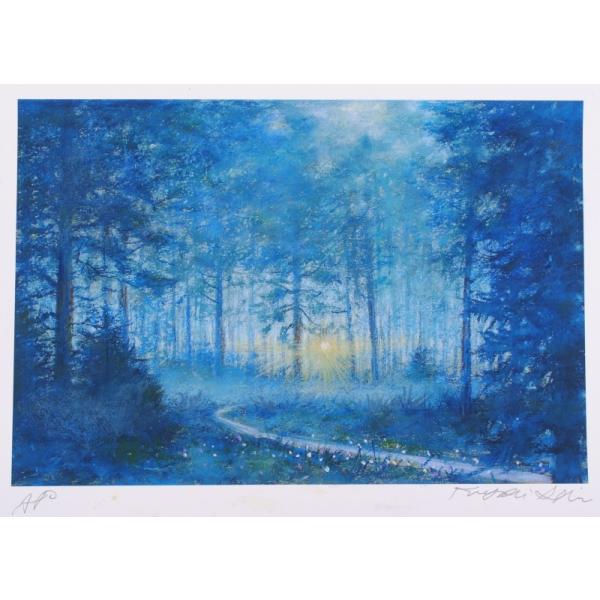 絵画　月 石井清 「池のほとり・G」 北欧 絵画 風景画 フィンランド