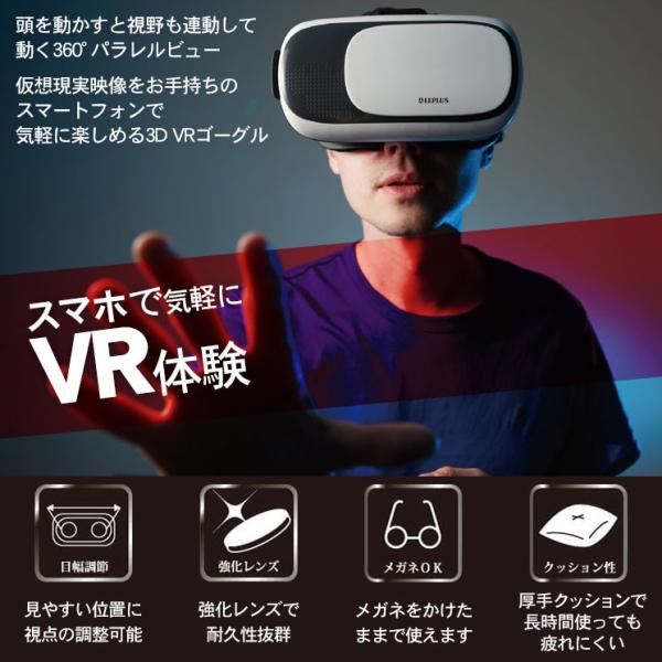 3D VR ヘッドセット VR PLAY スマートフォン用 VRゴーグル 目幅調節