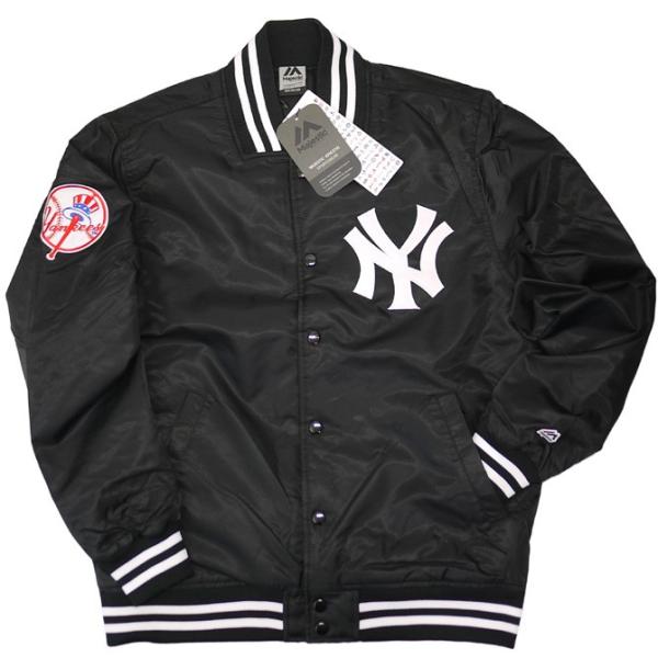 Majestic ニューヨーク・ヤンキース スタジャン　ジャケット L 黒 MAJESTIC マジェスティック スタジャン STADIUM JACKET NEW YORK