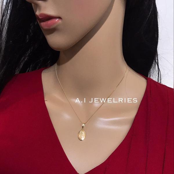 マリア メダイ ネックレス 18金 40cm maria necklace ladies 奇跡の