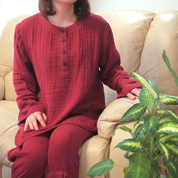 祖母 プレゼント ふんわりダブルガーゼ木綿のパジャマ パジャマ ギフト