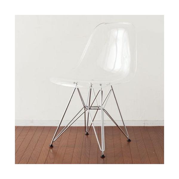 訳アリ イームズ スケルトンアームチェア リプロダクト クリア×4 訳