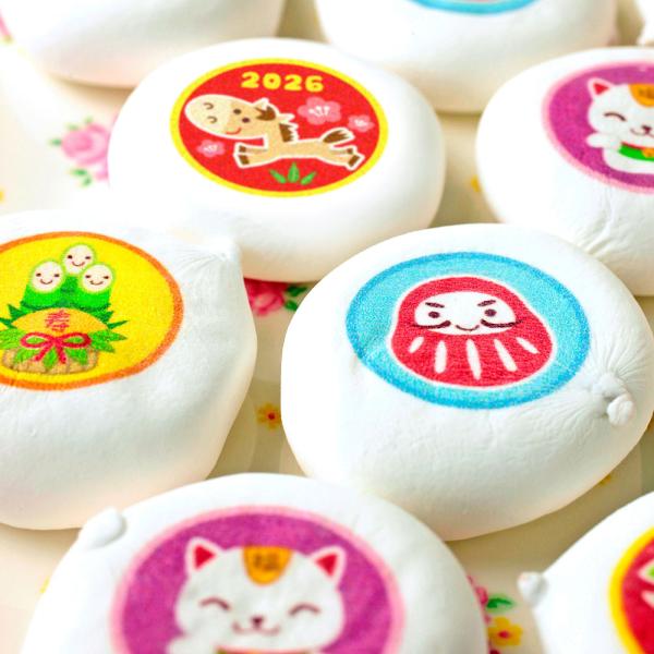 2026年 お正月 お年賀 お菓子 個包装 マシュマロ 5個 箱入り 可愛い