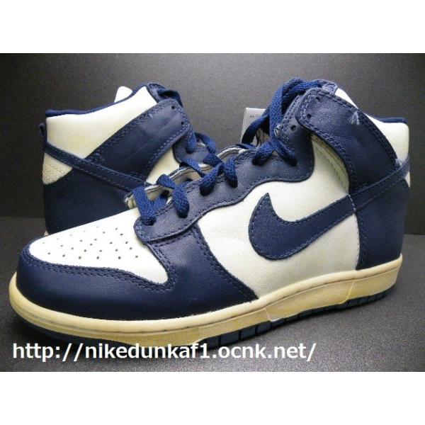 318544-141 新品 '07 NIKE DUNK HIGH “ヴィンテージ加工 QK VNTG 白紺