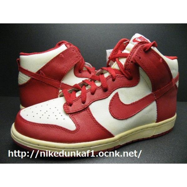 318544-161 新品 '07 NIKE DUNK HIGH “ヴィンテージ加工 QK VNTG 白赤【US9（27cm）】 /【Buyee】