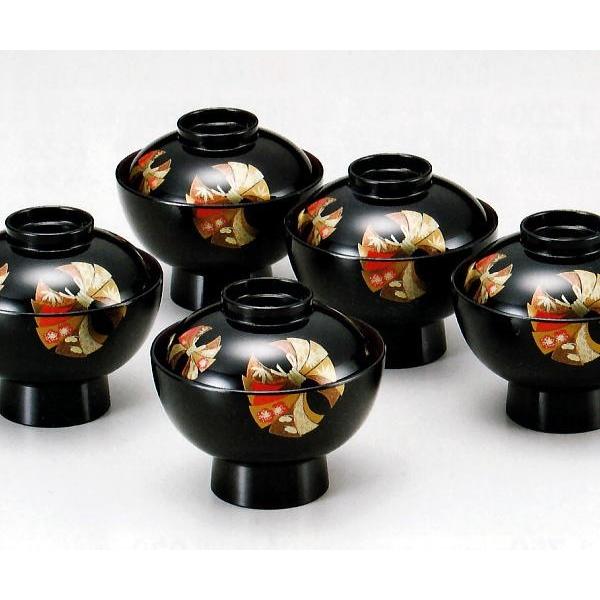 会津塗 お椀 5客 Amazon.co.jp: 会津塗 坂本乙造 御汁椀 5