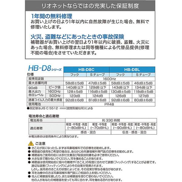 リオネット 日本製/耳かけ型 デジタル 補聴器 中等度 高度 〜90dBHL