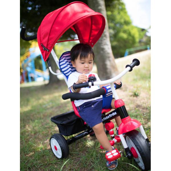 トコトコトライク 三輪車 レッド TokoTokoTrike キャノピー 子供 外 