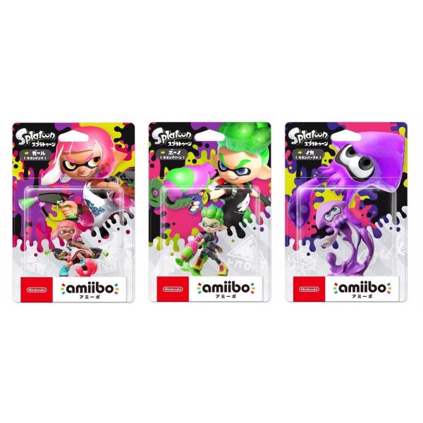 新品 送料無料 スプラトゥーン2 シリーズ amiibo アミーボ 3個セット