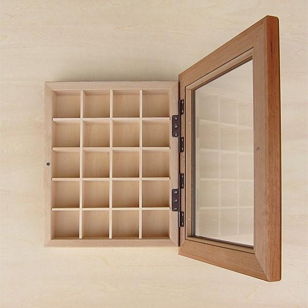 シンブルケース シンブル ケース 指貫 木製 立体額 （前開き 光沢 茶） /【Buyee】