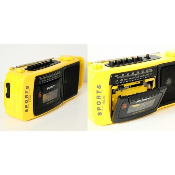 中古】SONY SPORTS【ソニースポーツ】海外買い付け・直輸入CASSETTE PLAYER カセットプレイヤーラジカセ イエローxブラック  CFM‐160 /【Buyee】