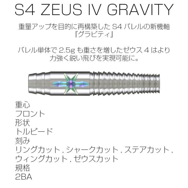 S4 ZEUS4 Gravity 2BA 19.0g(バレルのみ) 前重心 エスフォー