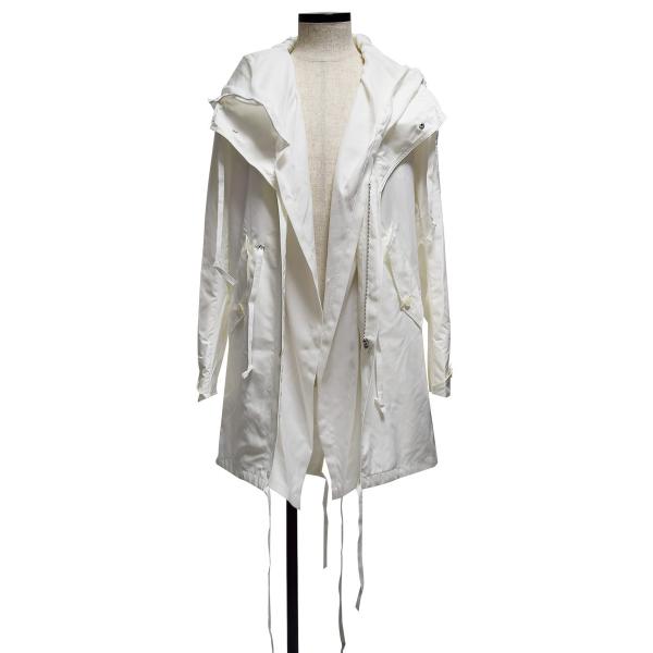 CE CAV EMPT ホワイト モッズコート Lサイズ モッズコート メンズ ロングコート メンズ ミリタリーコート
