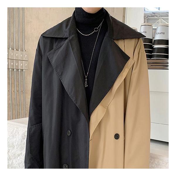 トレンチコート メンズ ロングコート ロング丈 コート バイ