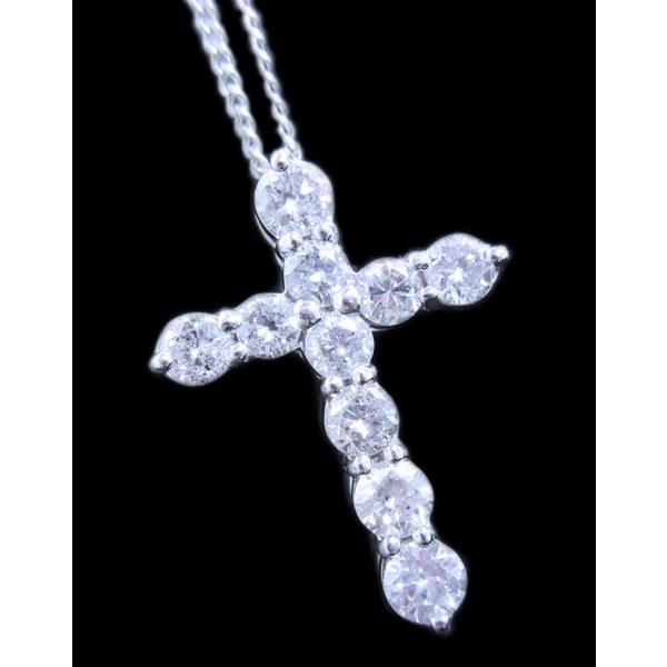 ペンダント ネックレス プラチナ Pt900 Pt850 ダイヤモンド ダイヤ 1カラット 1.0ct 十字架 クロス cross シンプル 10石  レディース メンズ 送料無料 新品 /【Buyee】