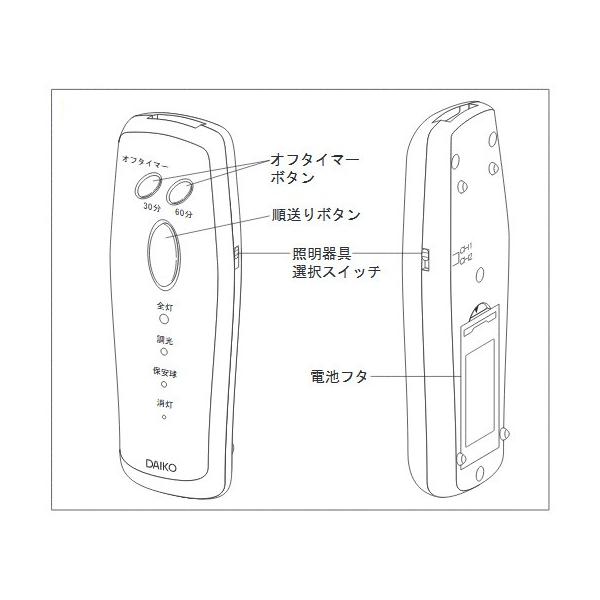 DAIKO シーリングライト用 タイマー付リモコン TDSNW387 /【Buyee】