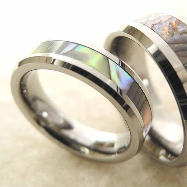 ハワイアンジュエリー 指輪 リング タングステン 結婚指輪 シェル 貝 