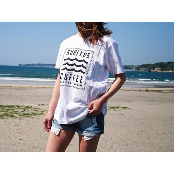 SURFERS COFFEE サーファーズ・コーヒー LOGO Tシャツ ホワイト