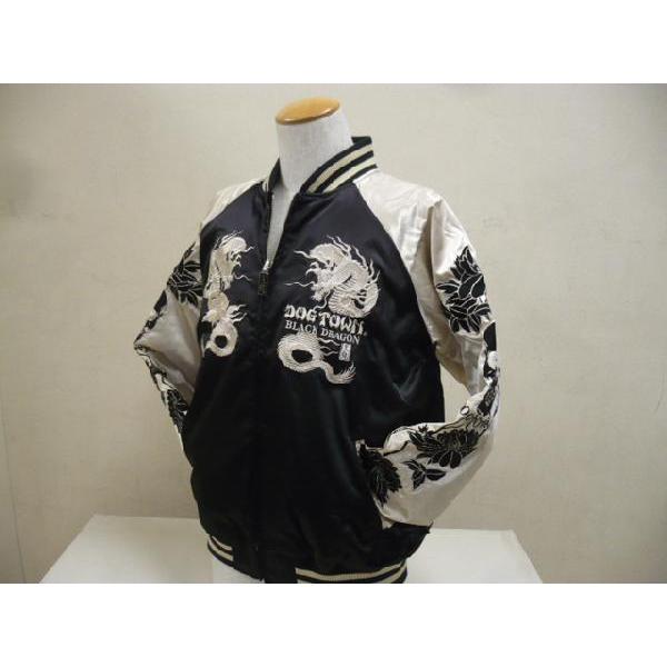 DOGTOWN ドッグタウン ヴィンテージ風中綿入りスカジャン バイク武者柄