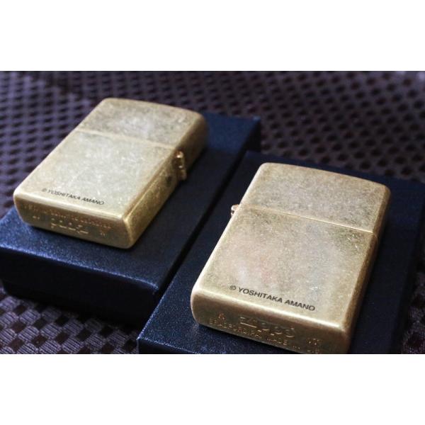 天野喜孝 ZIPPO 風神 雷神 セット 金箔風仕上げ 立体絵柄 彫り 天野